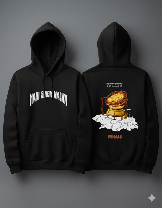 Warrior Legacy Kadhai Back Print Hoodie – Unisex Premium Black Streetwear Sweatshirt